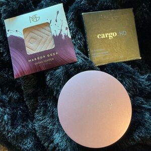 4 discontinued lot MALLY foundation CARGO HD powder Rich MAKEUP GEEK highlighter